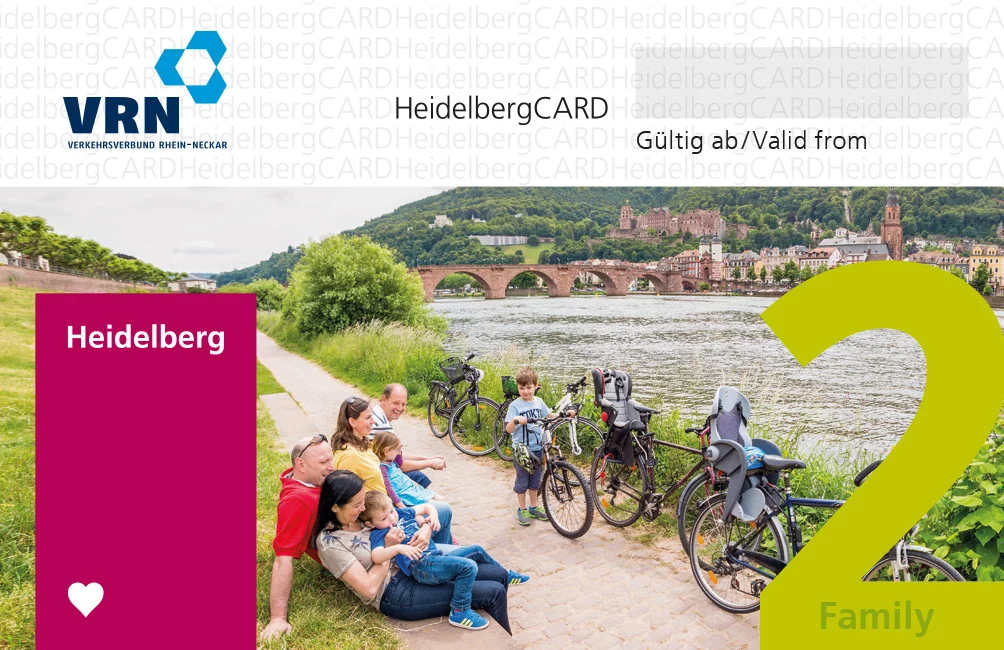 HeidelbergCARD는 방문객에게 무료 대중 교통과 여러 역사적 명소 및 박물관 입장권을 제공합니다.  사진 다.  하이델베르그 마케팅.