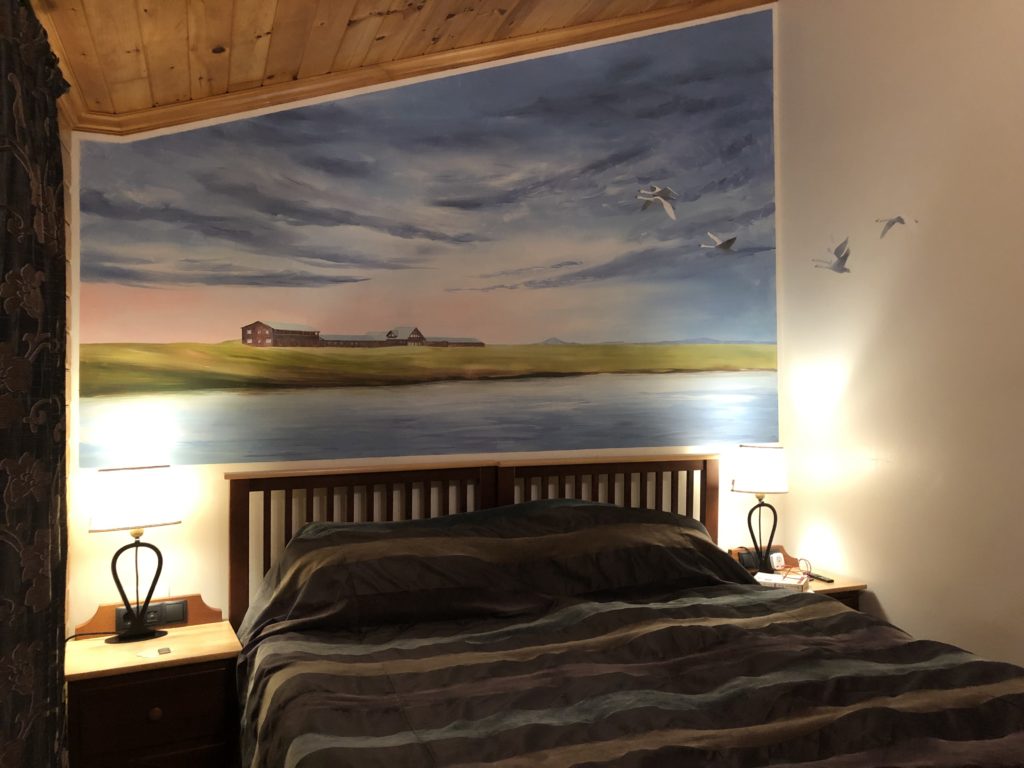 Local Icelandic artists have painted murals in each of the guestrooms at the Hotel Ranga in southern Iceland. Photo by Bethany Kandel