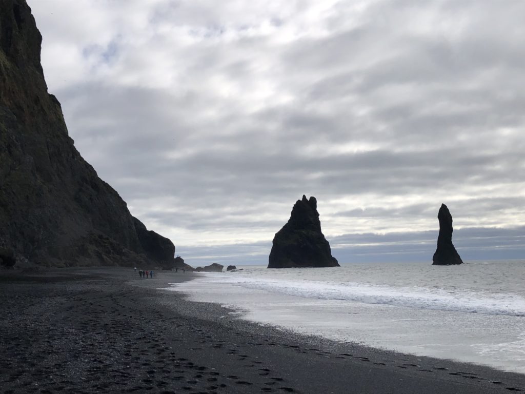 The black sand beach of Reynisfjara has natural offshore stone sculptures formed by volcanic ash Photo by Bethany Kandel