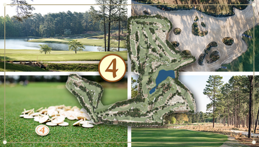 The No. 4 Course at Pinehurst is famous as one of this resort's most challenging courses. Graphic c. PInehurst Resort
