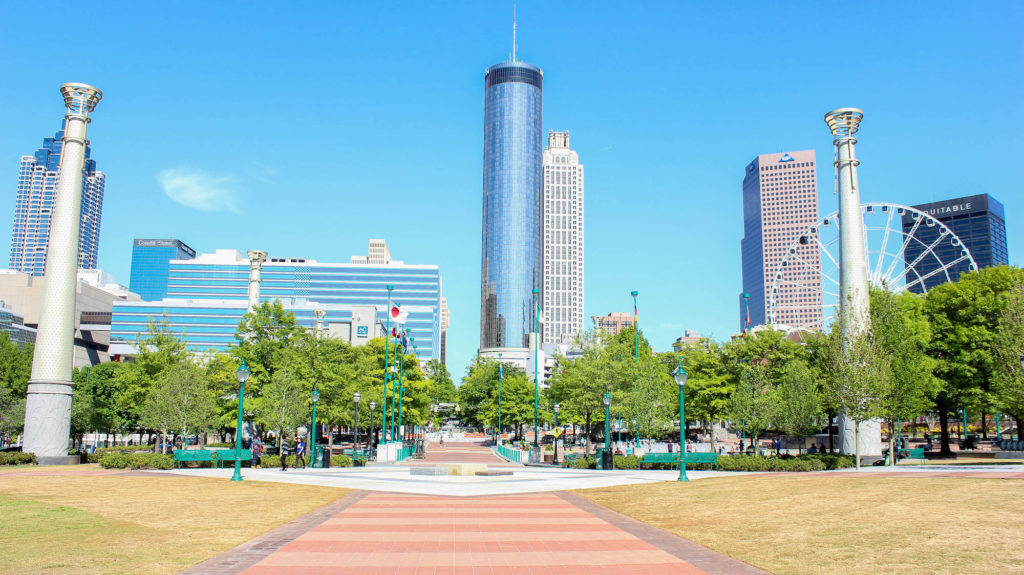 View of Grant Park in Atlanta, Georgia.