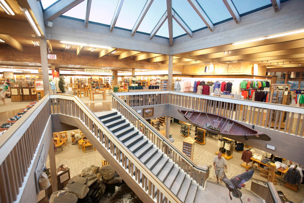 The flagship L.L. Bean store in Maine is an enormous playground for nature-loving families who want to learn about outdoor sports.