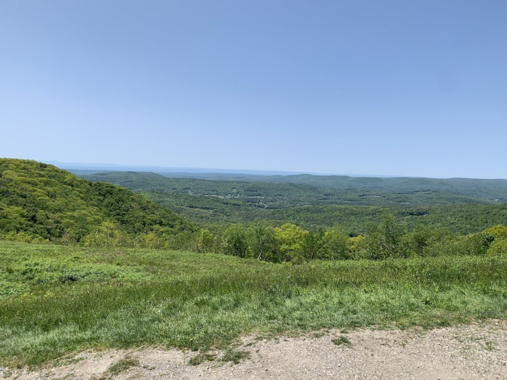 From a Berkshire Mountain summit, you can see the Catskill Mountain Range, 70 miles away. Photo by Ralph Spielman