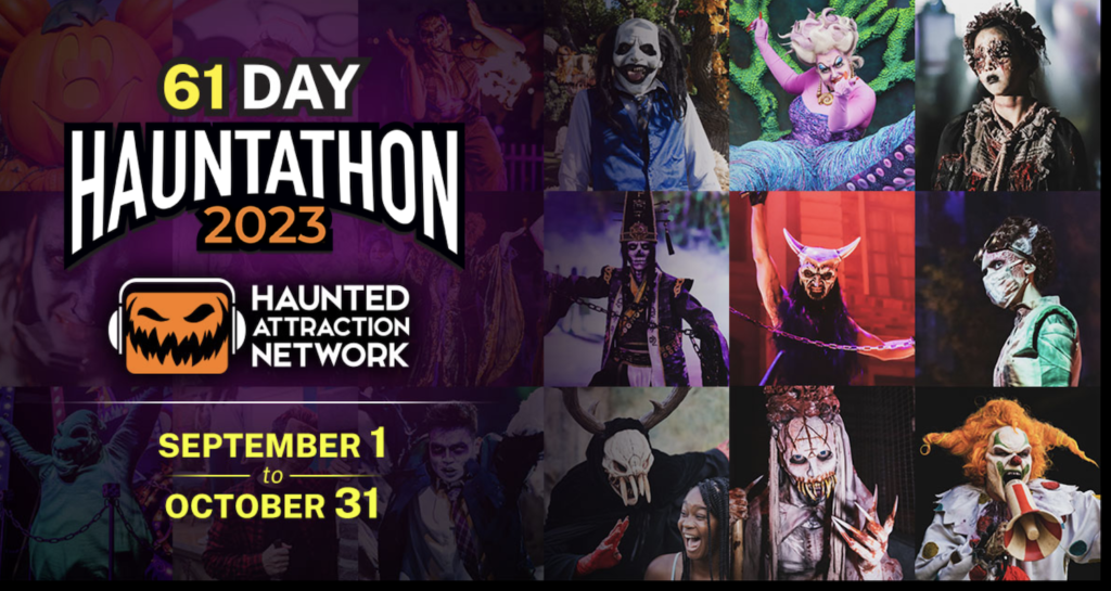 Hauntathon is a virtual Halloween festival featuring the top haunts, podcasts and videos from 13 mainstream and off the beaten path scare partners. Photo c. Haunted Attraction Network
