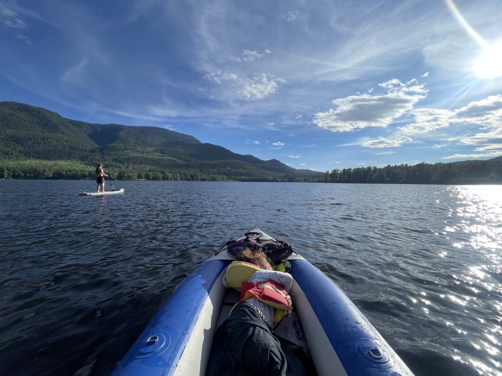Paddling Mahood Lake in Wells Gray Provincial Park in Clearwater, British Columbia, Canada. Photo by Lindsey Scot Ernst.