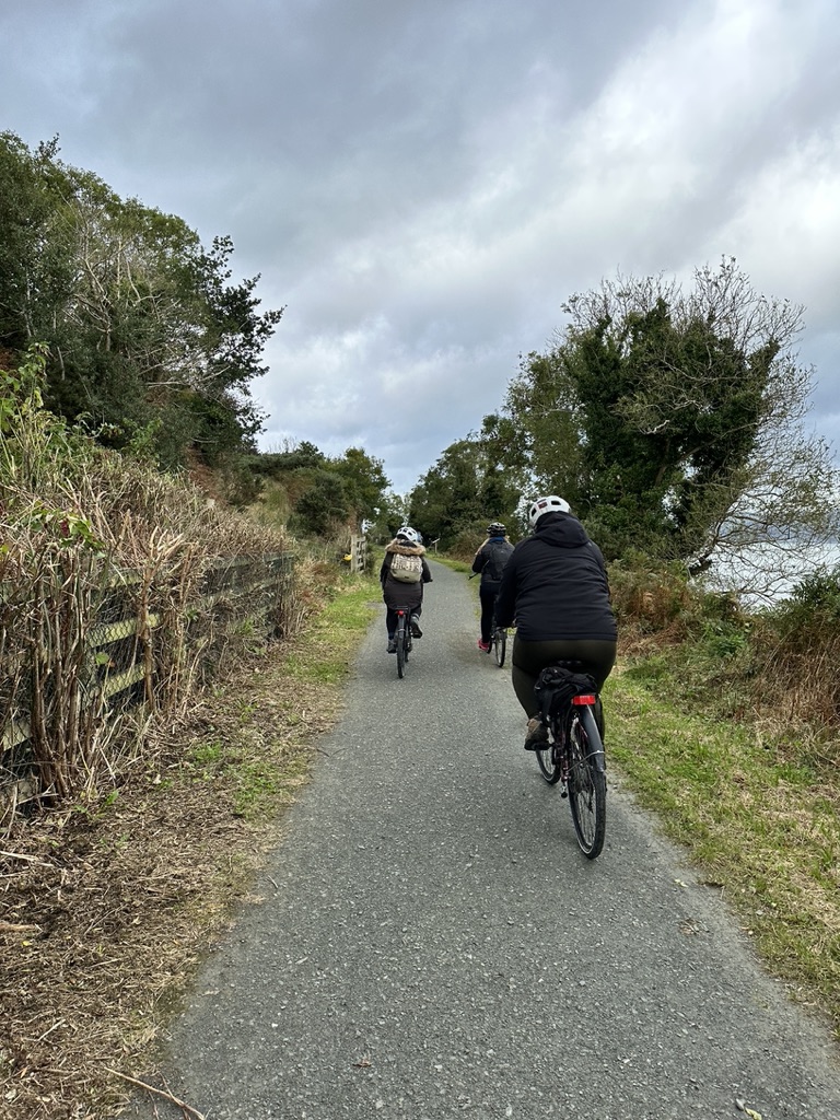 Cycling the Carlingford Greenway Trail in Ireland with famliy.