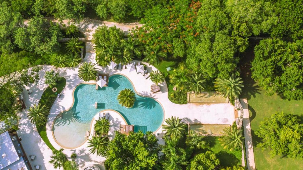 Aerial view of Chable Yucatan Resort near Merida.