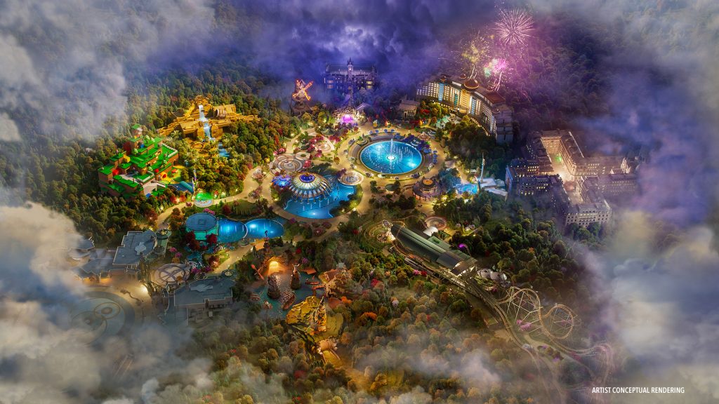 Epic Universe park at Universal Orlando. Rendering c. UO