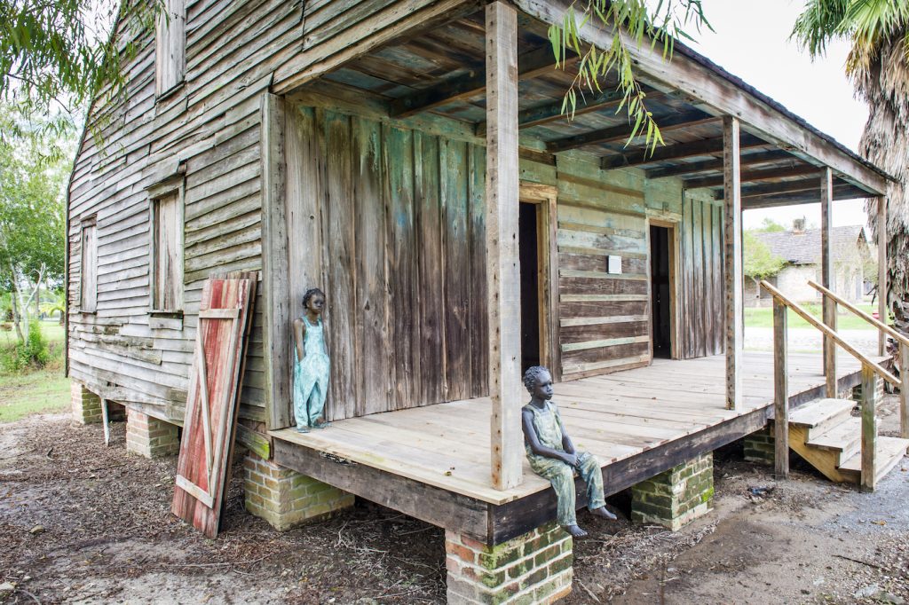 Original slave quarters at a Louisiana Plantation. Photo c. Elsa Hahne for Whitney Plantation.