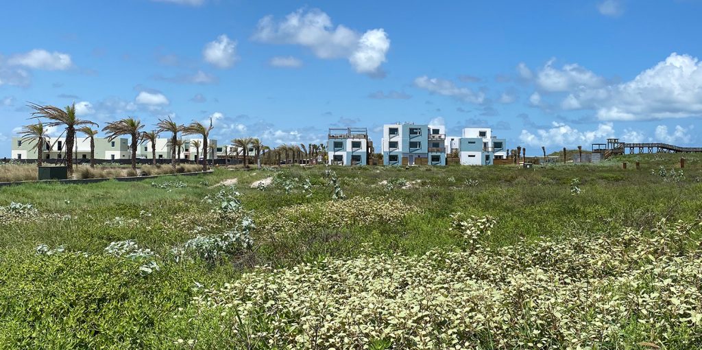 The Lively Beach Surfrider Hotel on Mustang Island. Photo c. Lively Beach