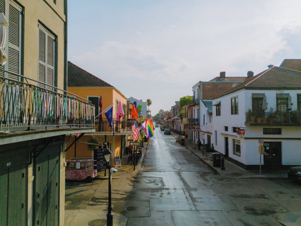 Quiet street in the early morning in the French Quarter of New Orleans. Photo by Justen Williams/343 Media.