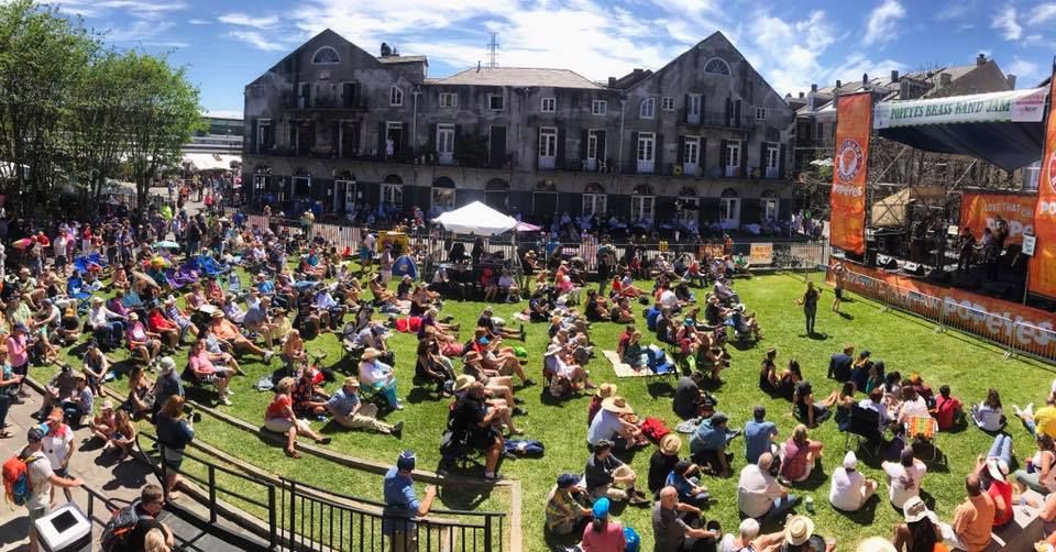 Families love the free live concerts given on the lawn of the New Orleans Jazz Museum. Photo c. NO Jazz Museum. 