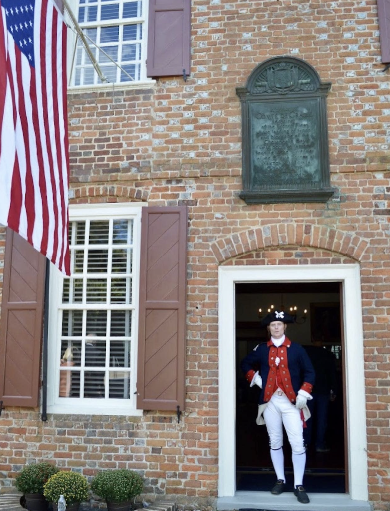 Costumed reenactor dressed for Yorktown Day, a celebration of historic Virginia. Photo c. VisitYorktown
