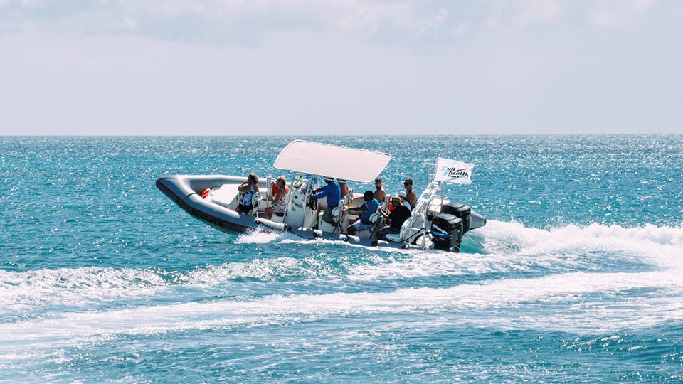 Z Island Adventures boat tour off coast of Aruba. Photo c. ZIsland Adventures.