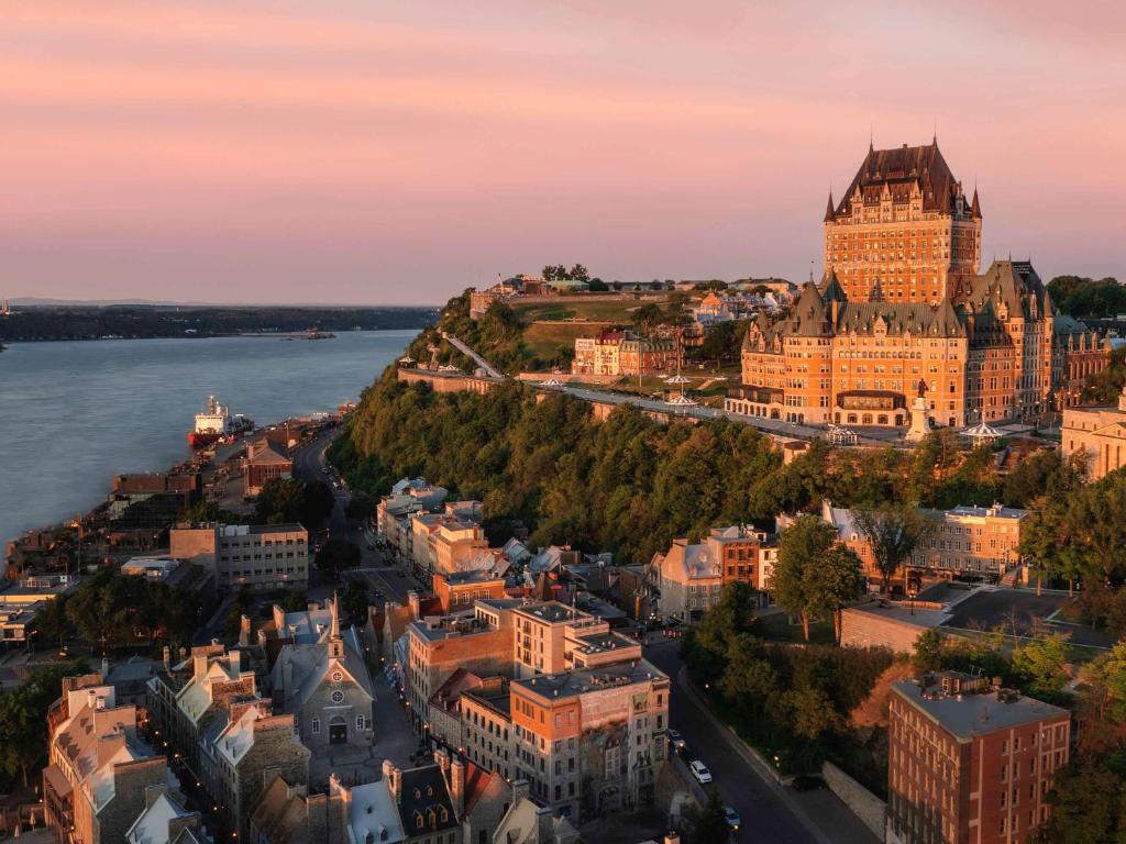 Fairmont le Chateau Frontenac aerial view