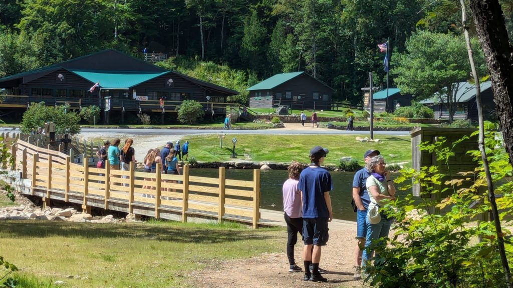 The John Willey Guest is a popular Route 302 attraction, a historic Crawford Notch home, with a cafe, park ranger, and pond in the White Mountains.