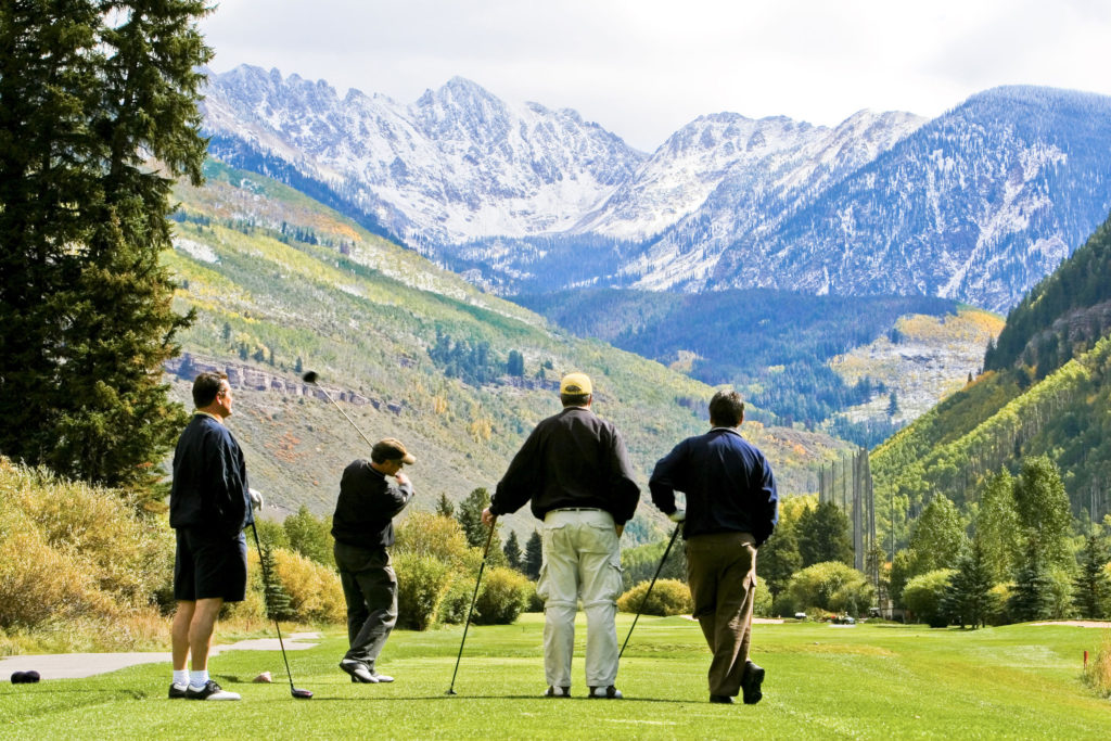 Golfing Golfing with the guys during a summer at Lake Tahoe.