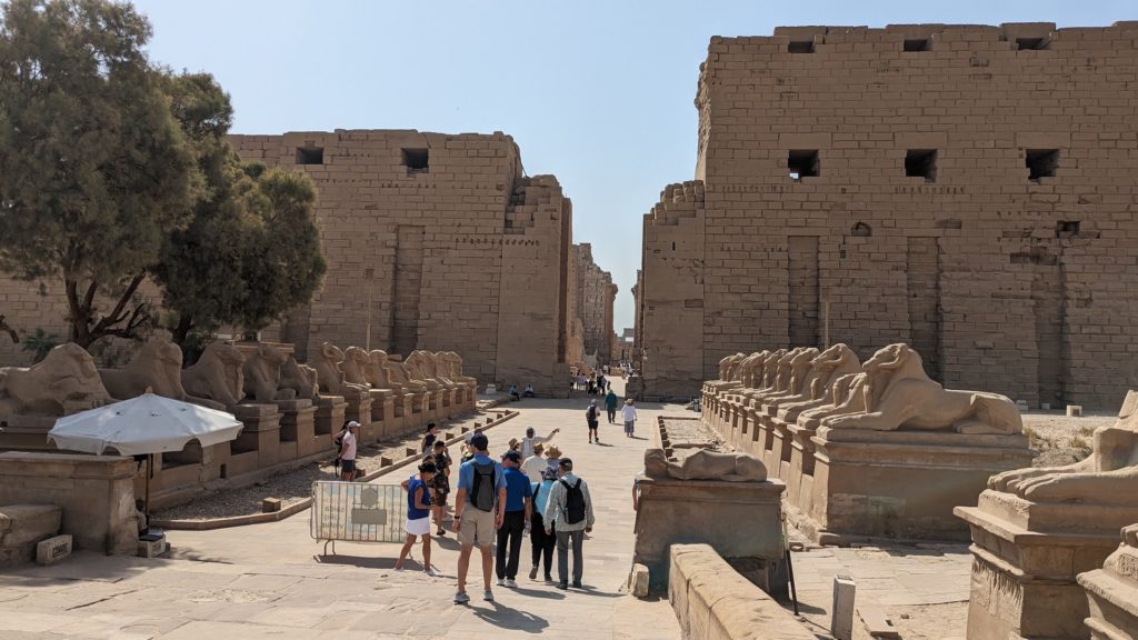 The Temple of Amun at ancient Thebes (near Luxor) is enormous.