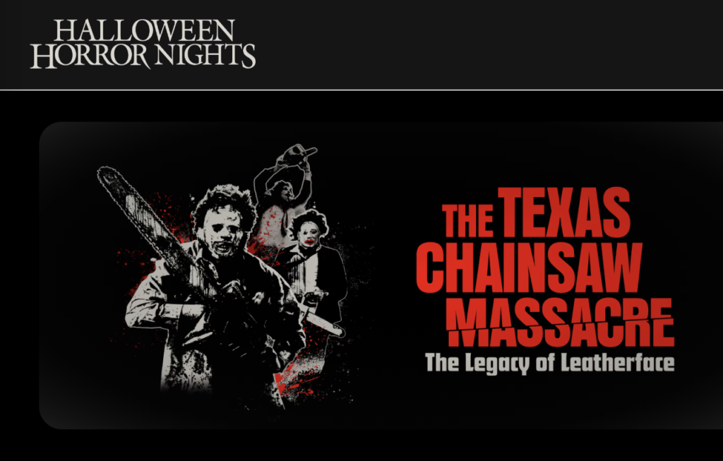 The Texas Chainsaw Massacre, celebrating 50 years, returns to HHN on both coasts. Photo c. Universal Studios