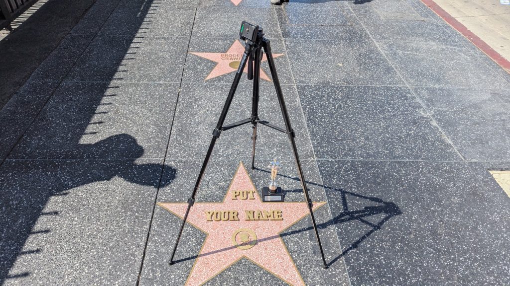 You can personalize your own star and photograph it for posterity along Hollywood Walk of Fame in Los Angeles.