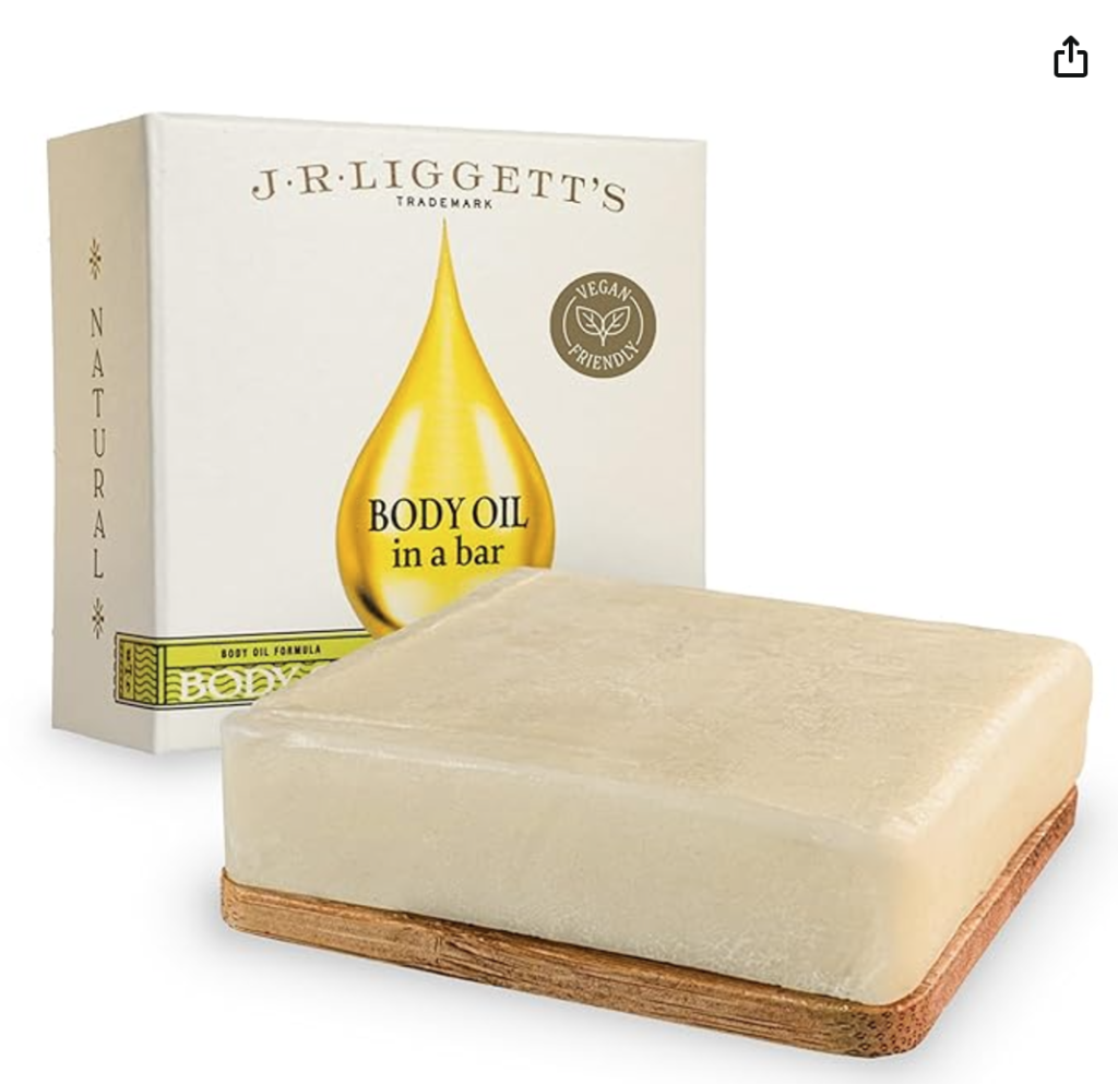 Bar of J.R. Liggett's moisturizer bar makes it easy for frequent flyers to keep skin hydrated. Photo c. Amazon