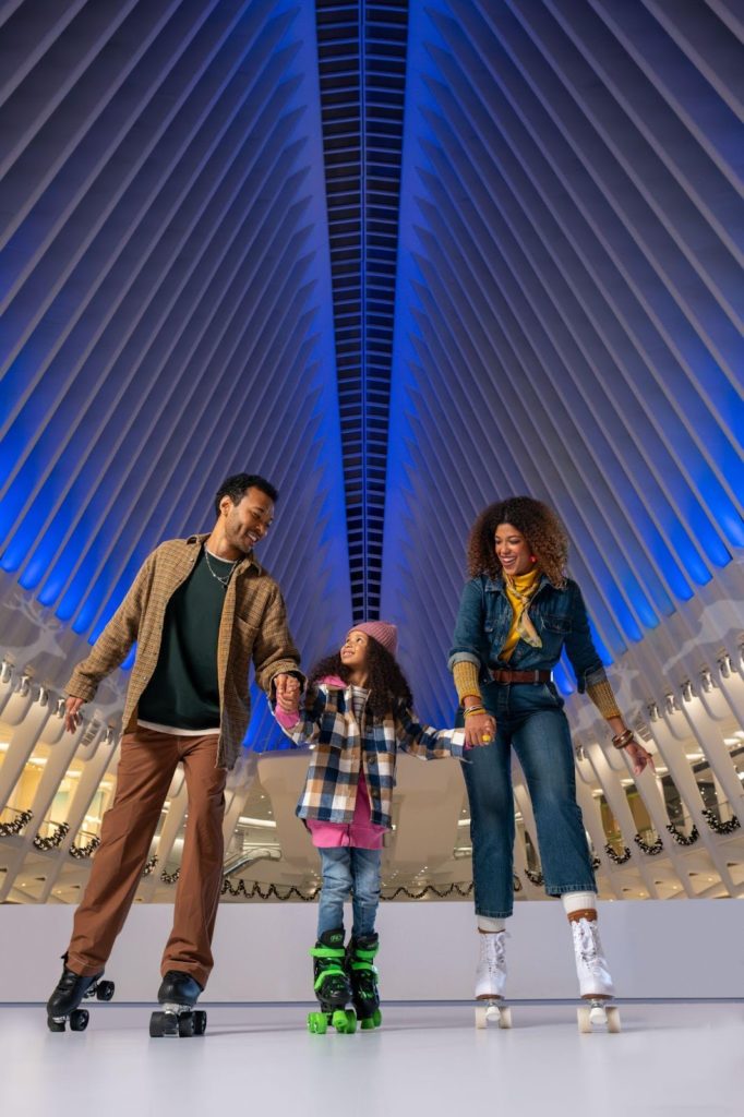 Take the family skating at The Oculus, downtown Manhattan's cool transportatoin hub. Photo c. The Oculus