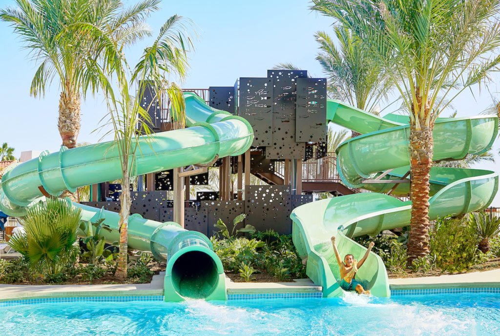 Waterslides and pool at Park Hyatt Aviara resort in Carlsbad, CA. Photo c. VisitCarlsbad