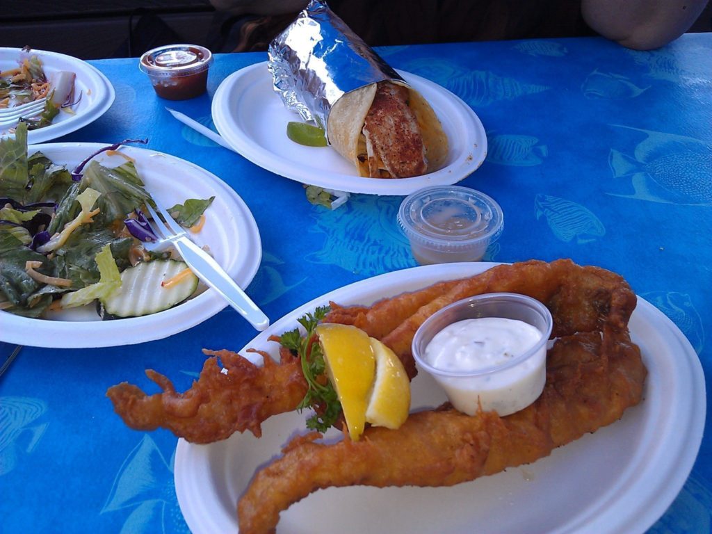 Oceanfront fish shacks serving fish n'chips, fish tacos and fresh salads are a big Carlsbad family attractions because meals are cheap and healthy.