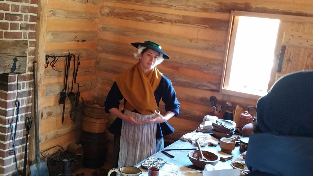 Recreation farm kitchen at Yorktown Museum.