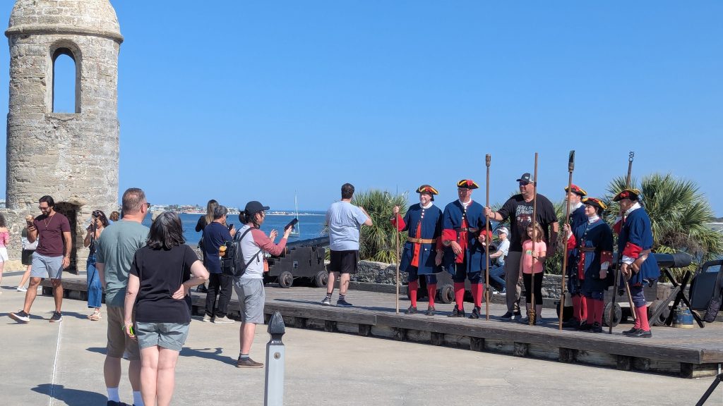 Take selfies with the costumed interpreters who do the cannon firing at the Castillo de San Marcos.