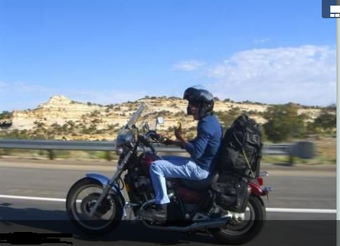 Author Motorcycling Through Utah