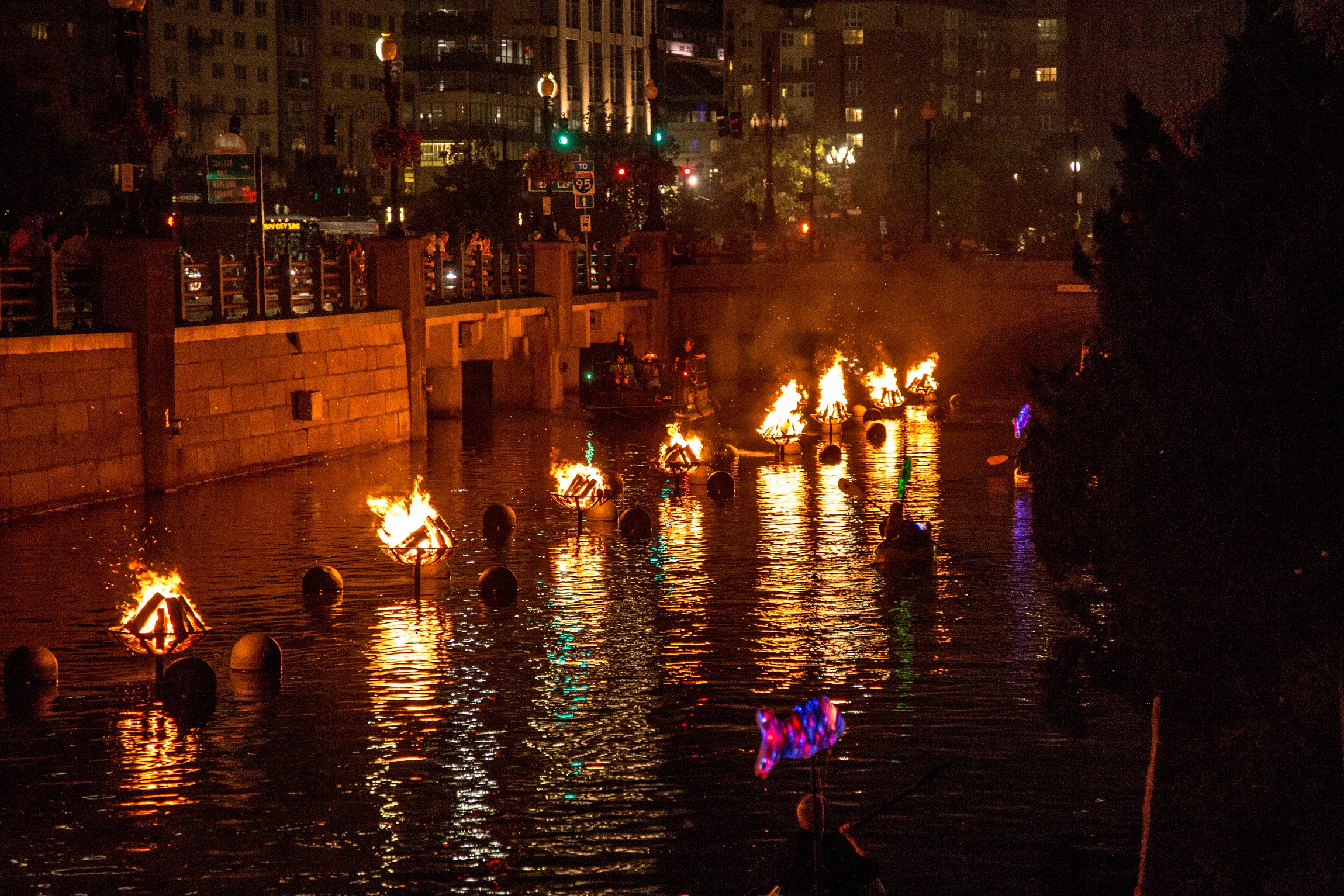 WaterFire Festival fires