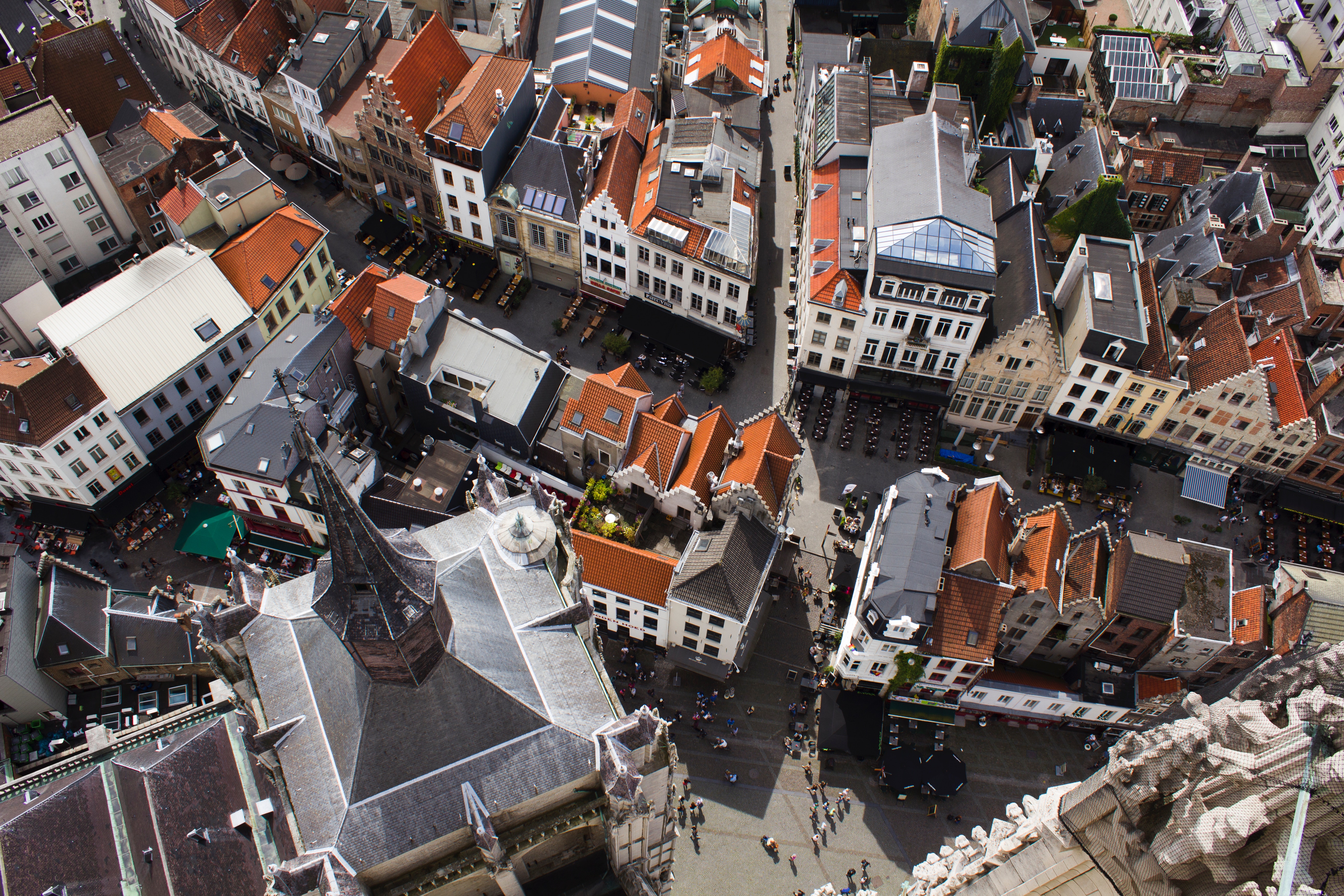 Antwerp city rooftops
