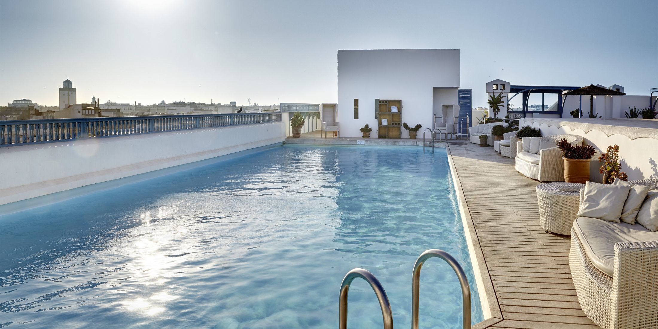 Rooftop pool at Heure Bleue 