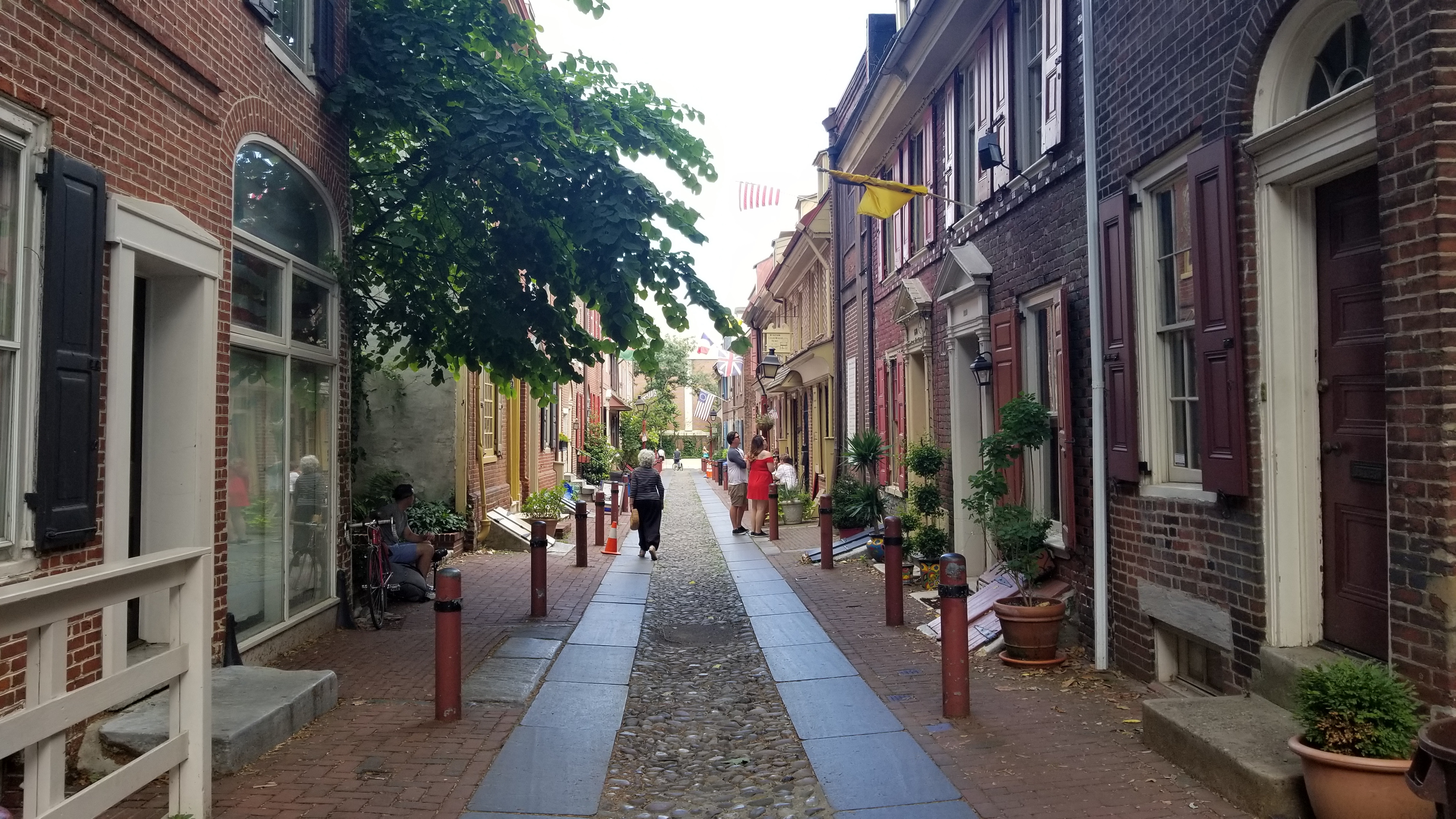 The restored 18th century homes of Elfreth's Alley Philadelphia