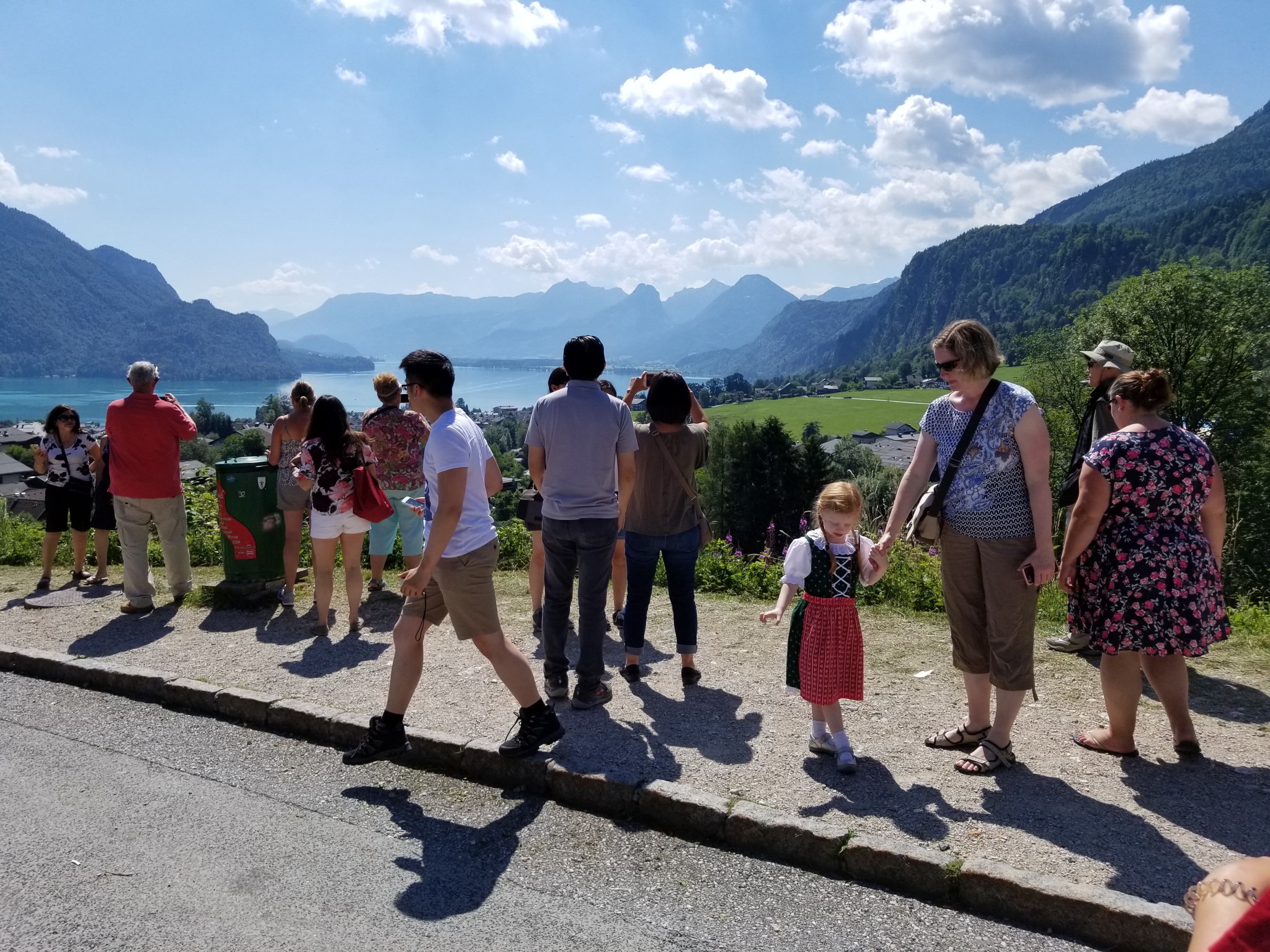 "Sound of Music" tour participants outside Salzburg.