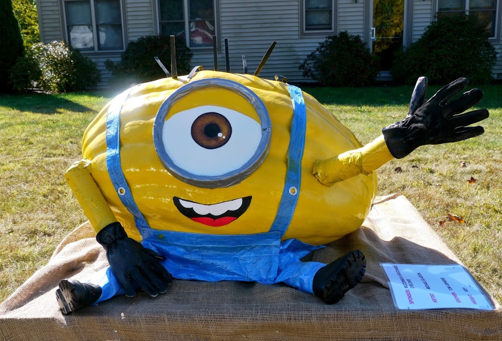 Artistically painted pumpkin