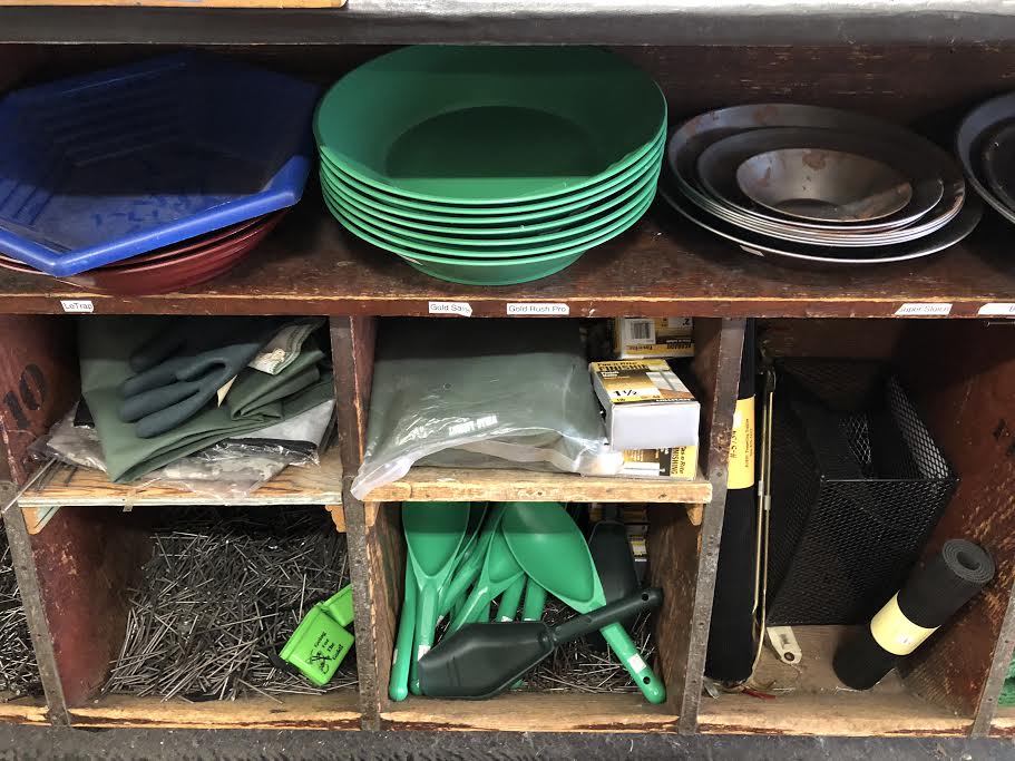 The hardware store in Placerville can load you up with all the gold panning gear you need
