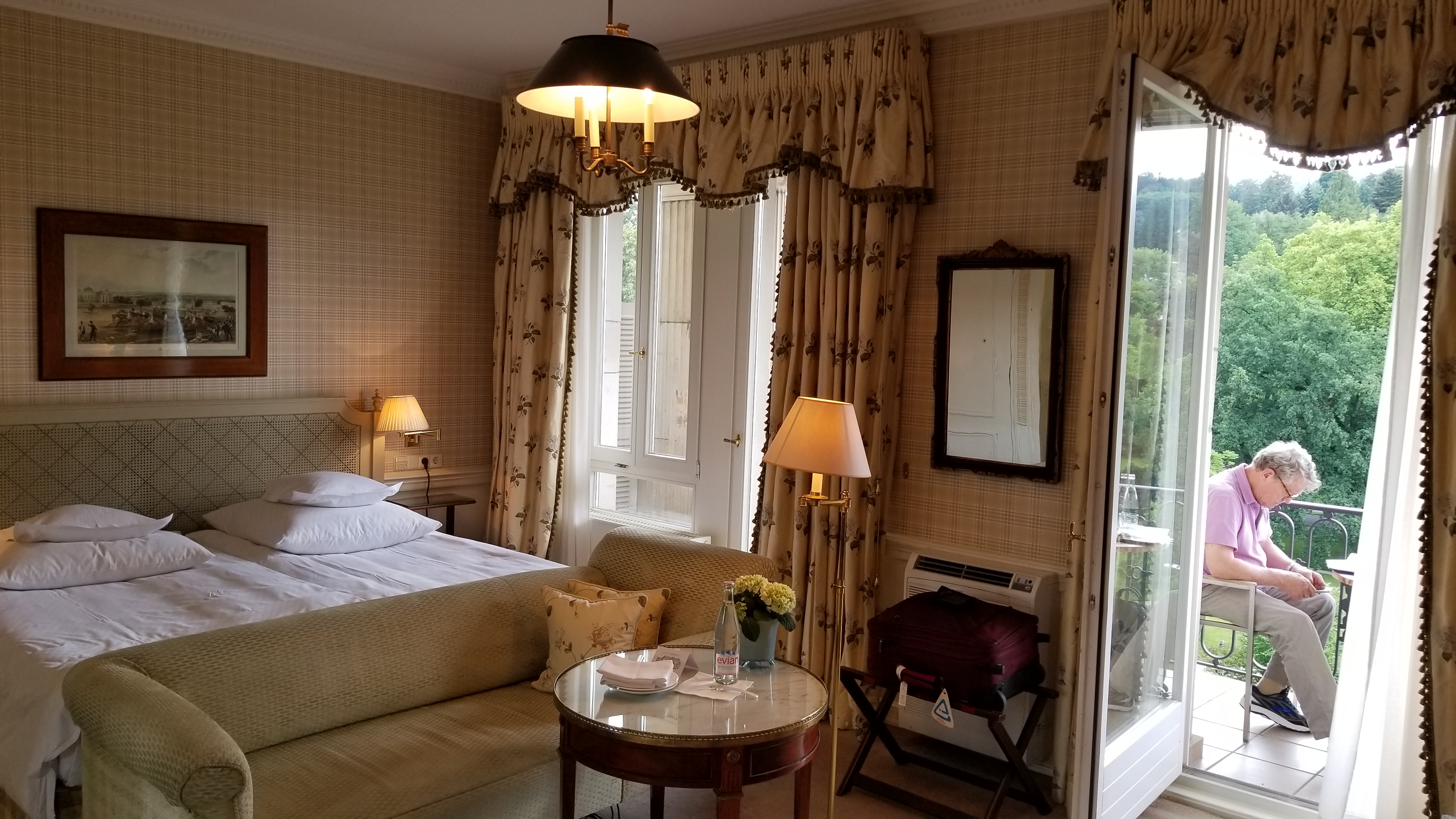 luxurious guestroom at the Brenners Park-Hotel