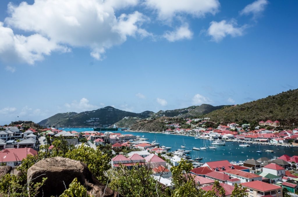 The port of Gustavia on the island of St. Barthelemy