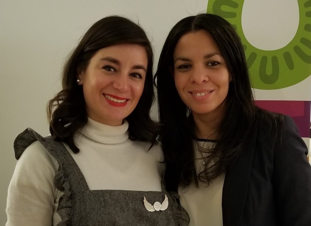 Women promoting Mexico City and New York City