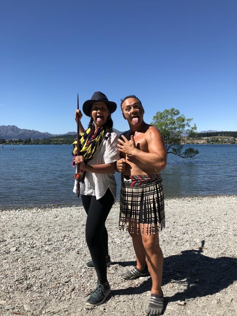 Maria gets lesson in being a Maori warrior from Wanaka Joe