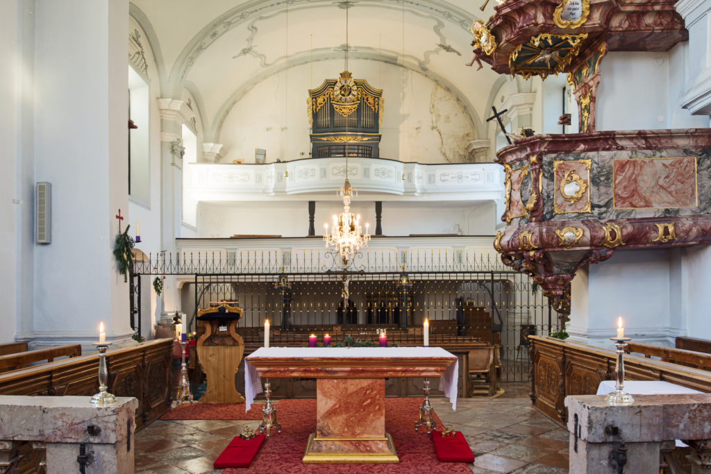 The organ at the "Stille Nacht" chapel in Arnsdorf, photo by Kathrin Gollackner c. Tourismus Salzburgerland