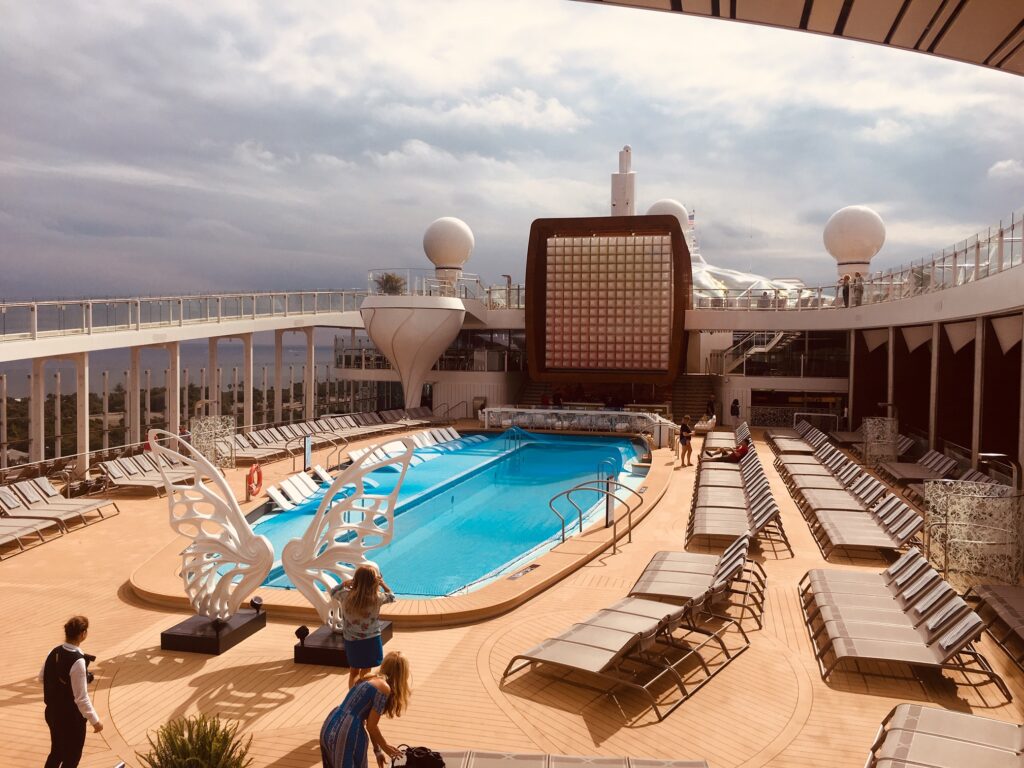 Pool Deck of the Celebrity Edge cruise ship