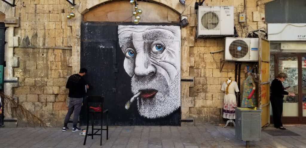 Graffiti and street art are seen all over Tel Aviv