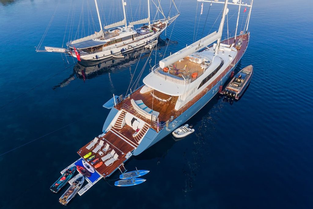 All About You yacht with watersports gear