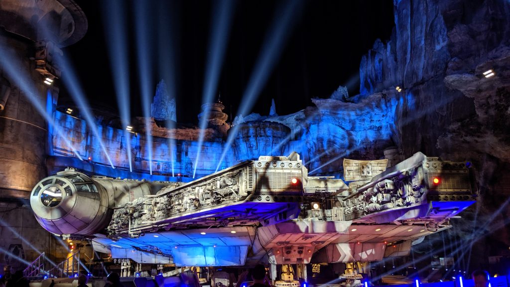 The Millennium Falcon is a highlight of Star Wars: Galaxy's Edge at Disneyland.