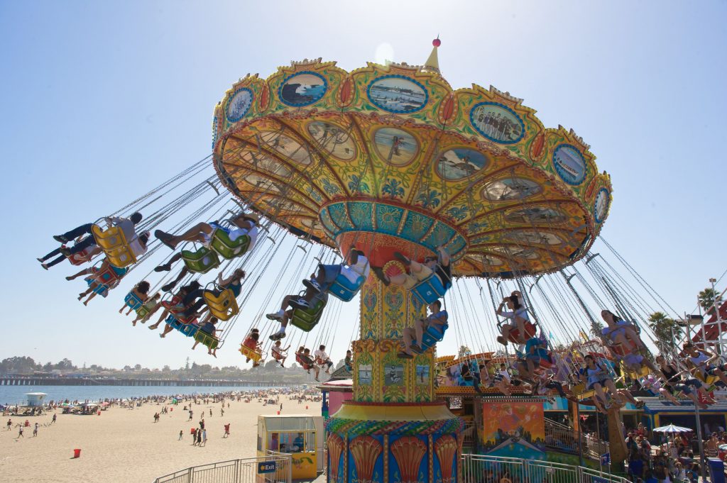 Sea Swings at the Santa Cruz Boardwalk.