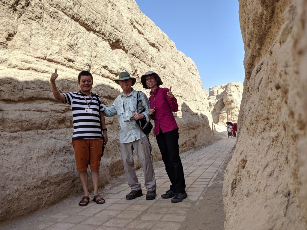 Tourists at the ancient kingdom of Yarkhoto