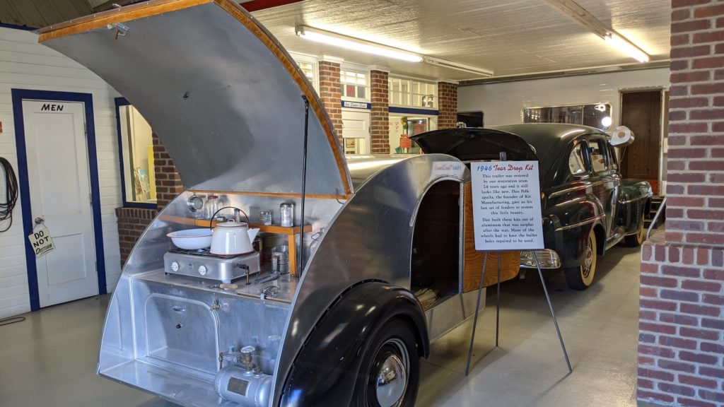 A Tear Drop camping trailer from 1946 at Sisemore RV Museum in Amarillo.